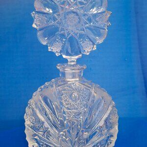 Vintage Art Deco Prescut Crystal Perfume Bottle